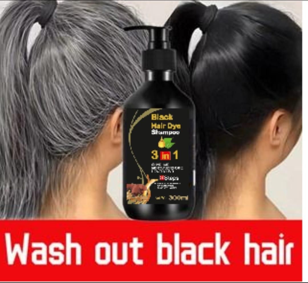 BLACK HAIR DYE SHAMPOO 3-IN-1 (NO SIDE EFFECT) - Buy 1 Get 1 Free 🔥