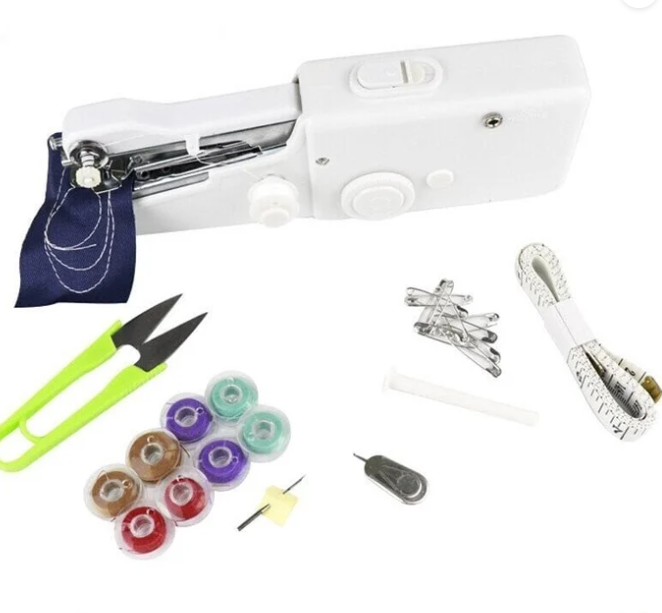 Stitch Handheld Cordless Portable White Sewing Machine