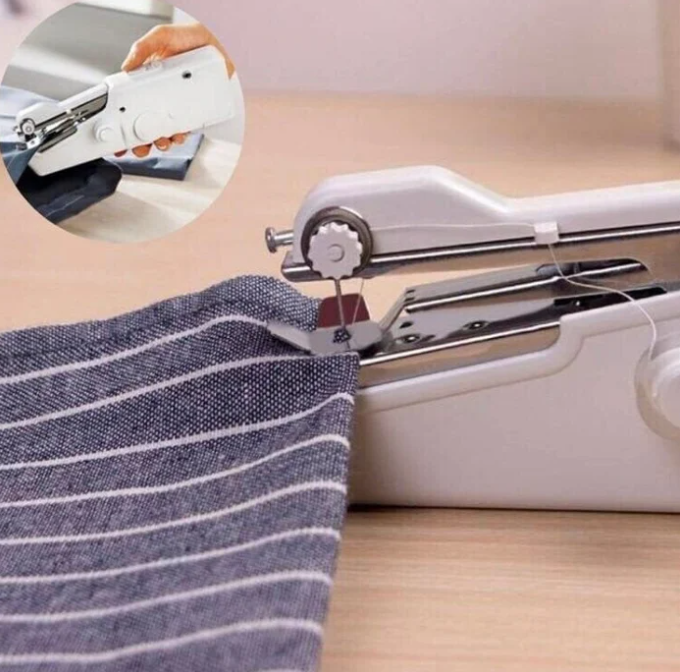 Stitch Handheld Cordless Portable White Sewing Machine