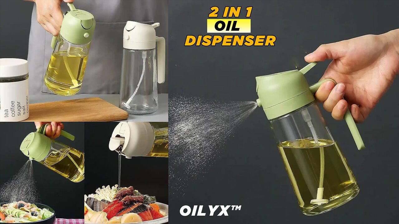 🤩2 in 1 Portable Oil Sprayer and Dispenser for Kitchen🤩