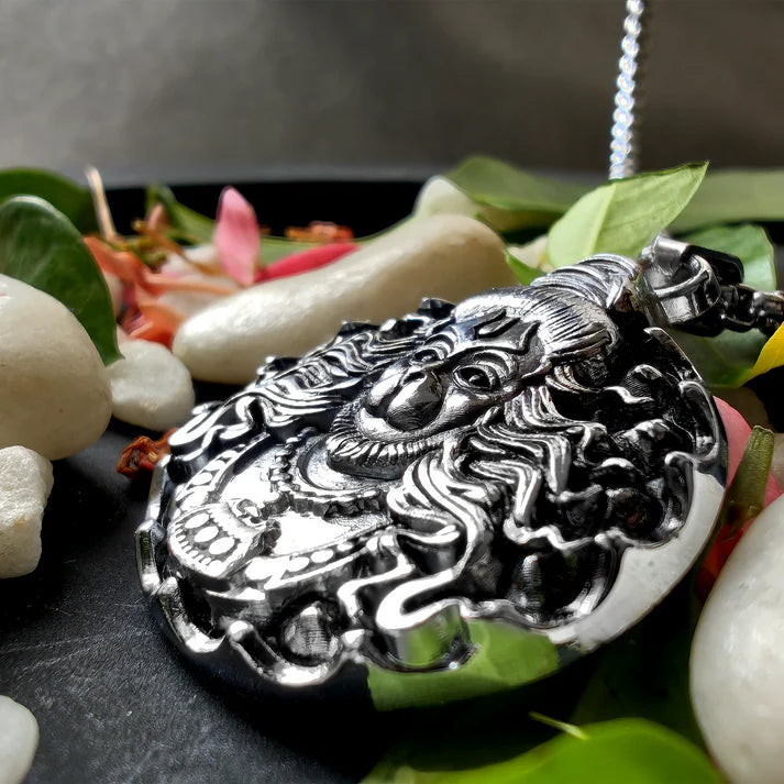 🤩Hanuman Anjani 🙏 Putra Pendant Oxidised Silver Chain🤩