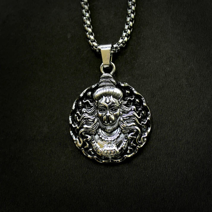 🤩Hanuman Anjani 🙏 Putra Pendant Oxidised Silver Chain🤩