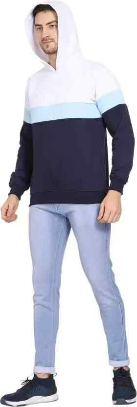 Men Full Sleeve Solid Hooded Sweatshirt Success