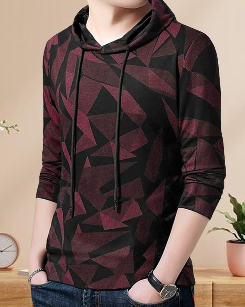 Eyebogler Men Printed Hood Neck T-shirt Success