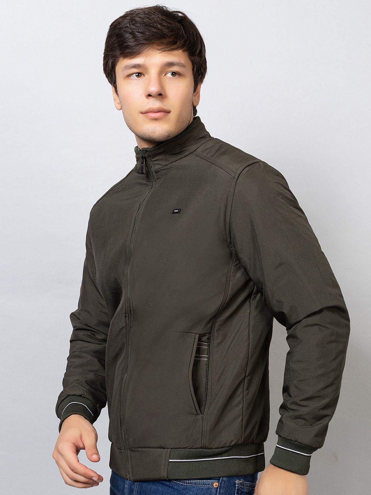Men's Full Sleeve Lightweight Tailored Olive Jacket Success
