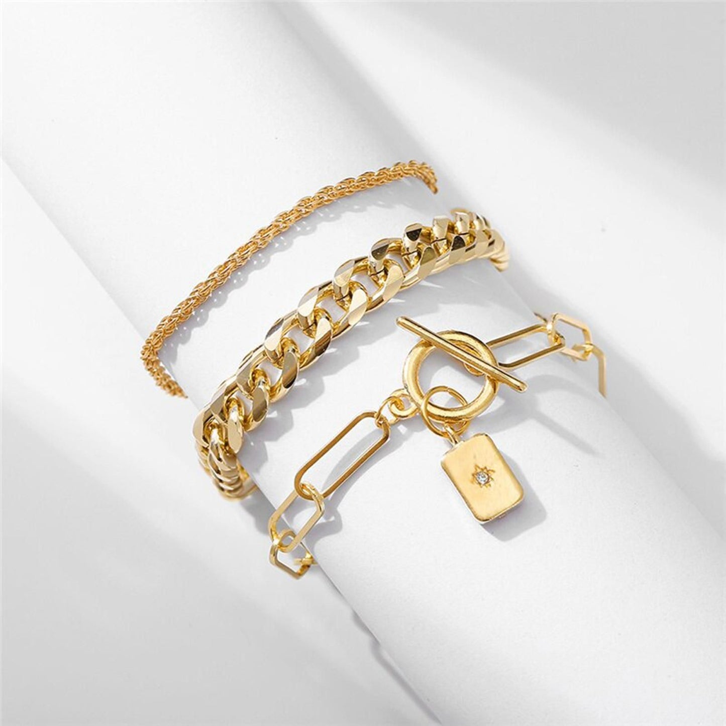 Beautiful American Diamond Bracelets ( Pack of 3) Success