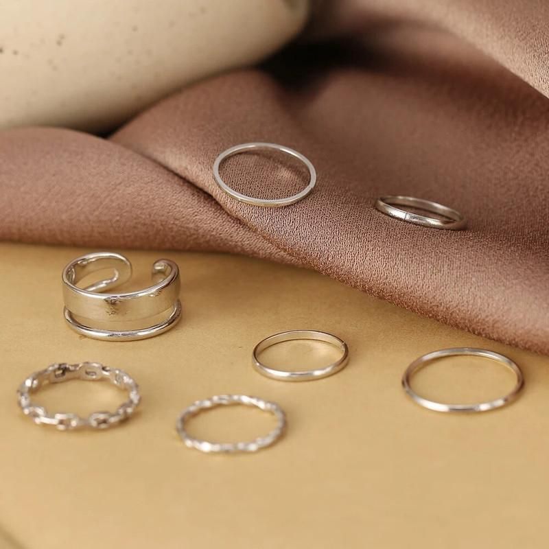 Silver Plated Trending Ring Set