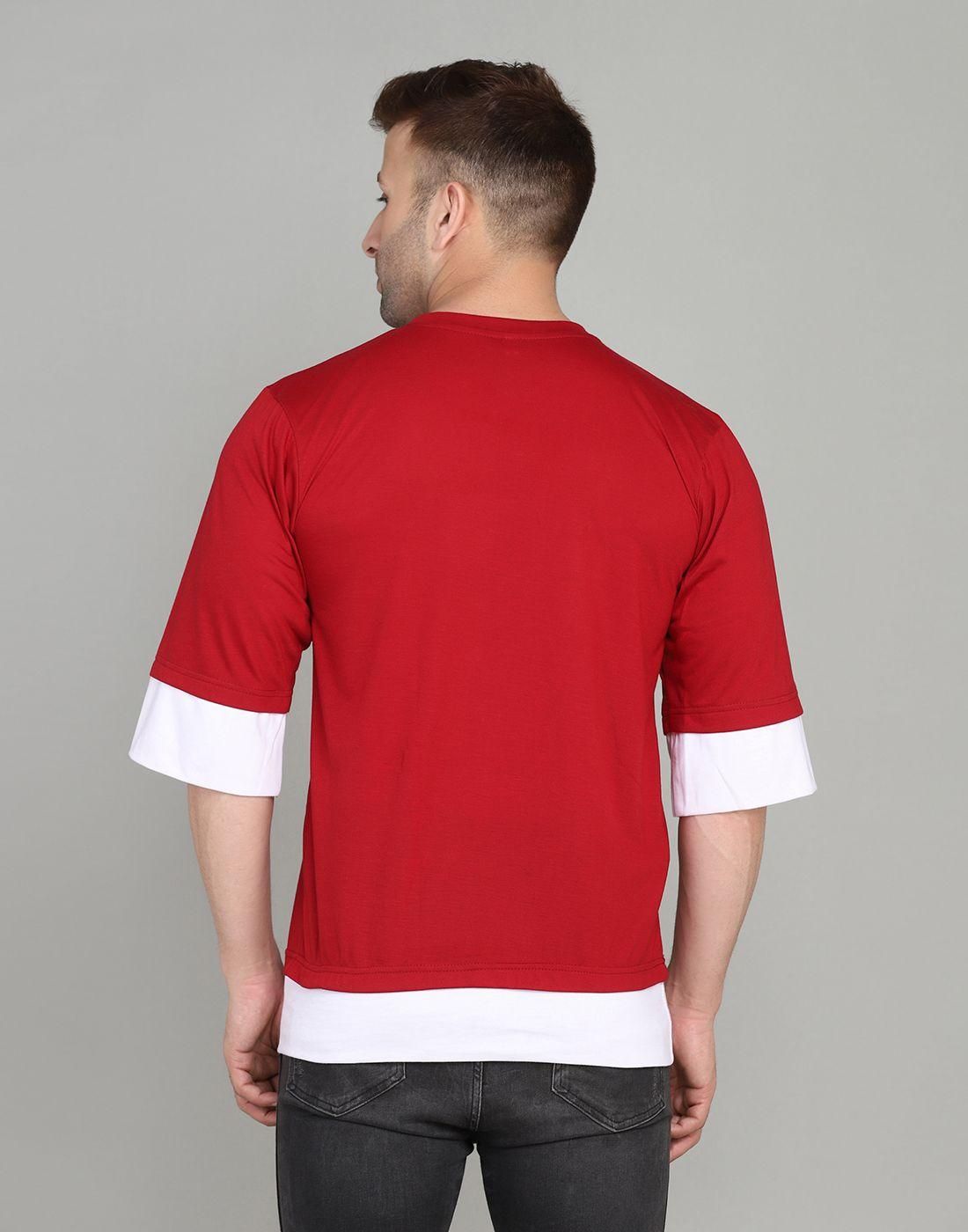 Denzolee Oversized Solid Round Neck T-Shirt For Men's