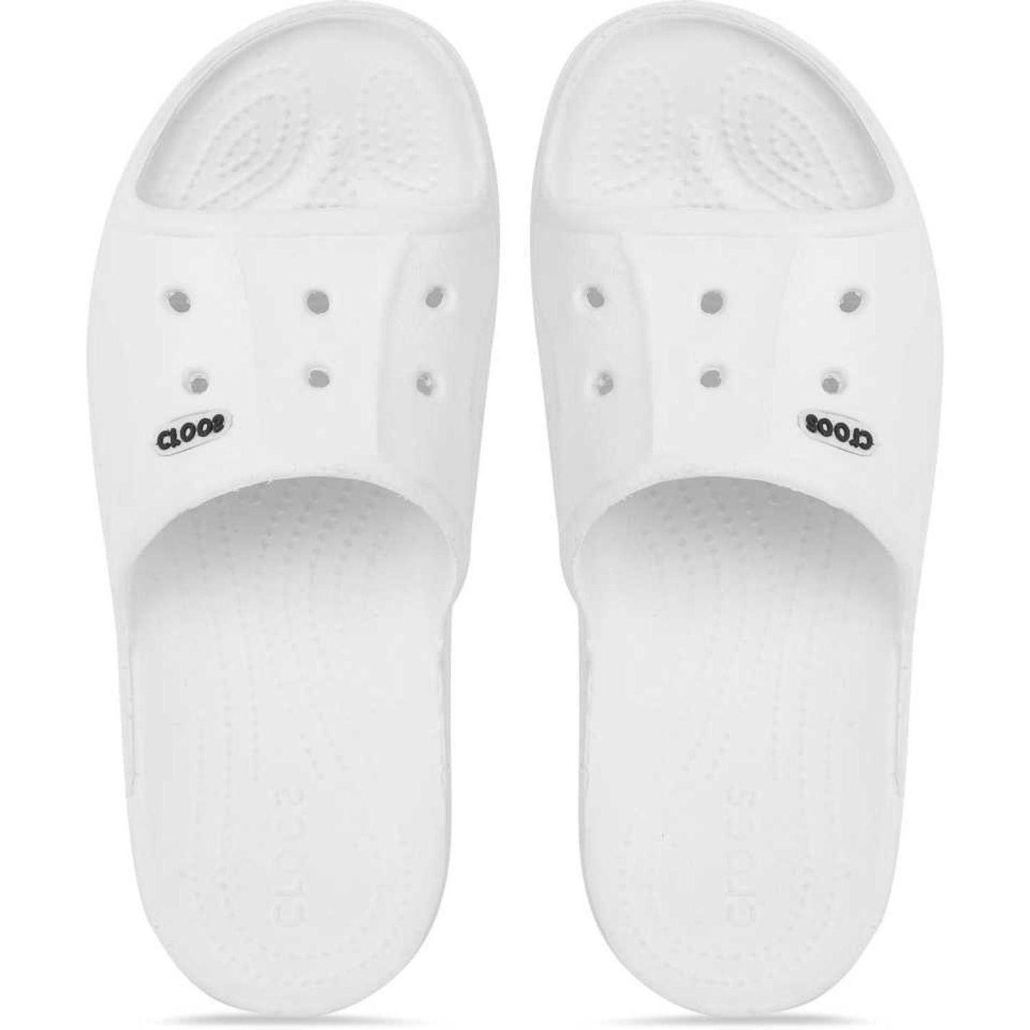 CasualVogue Stylish White Cross Men's Slippers