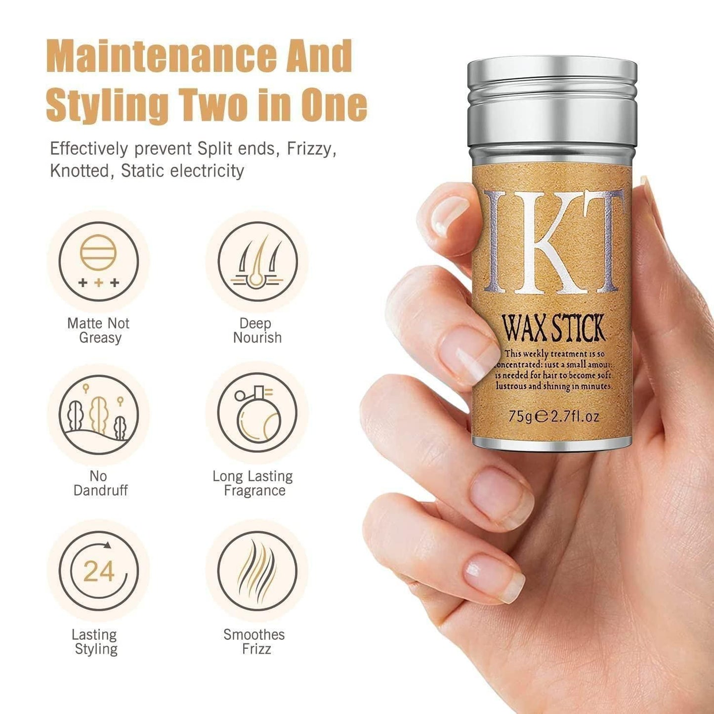 Non-greasy Hair Styling Wax Stick