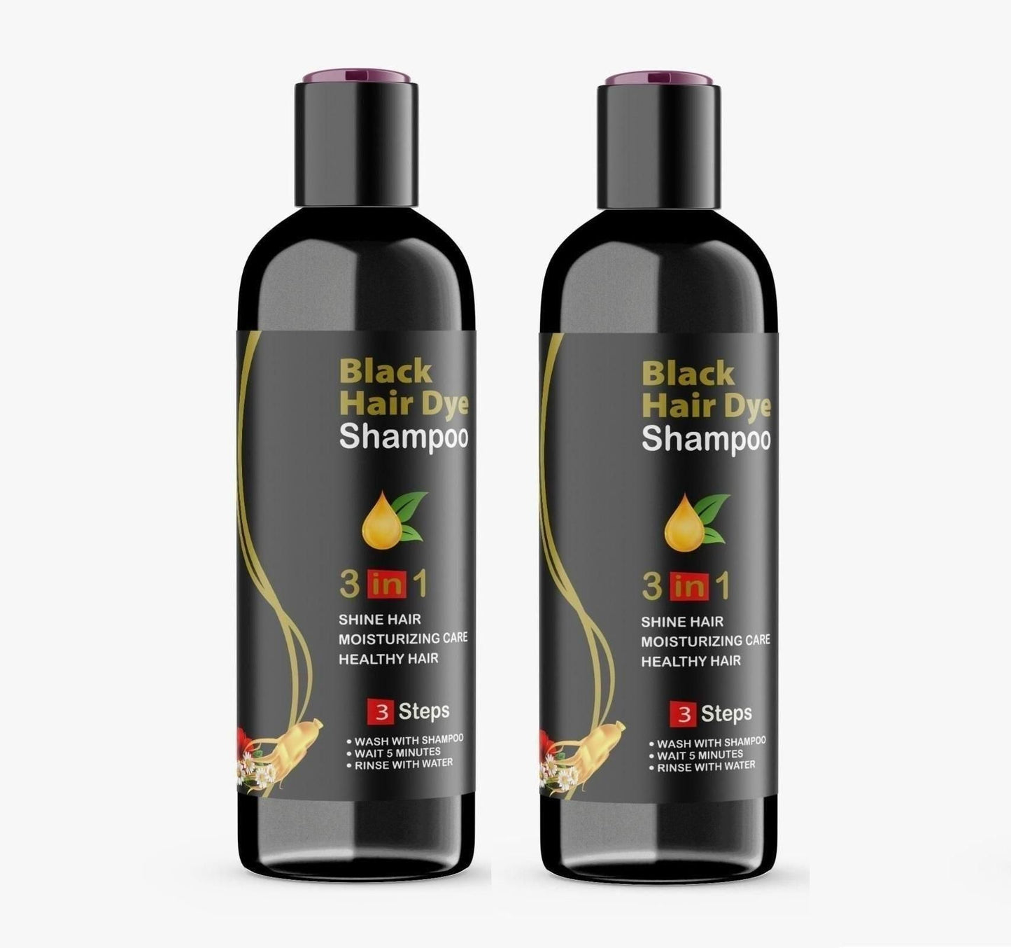 BLACK HAIR DYE SHAMPOO 3-IN-1 (NO SIDE EFFECT) - Buy 1 Get 1 Free 🔥