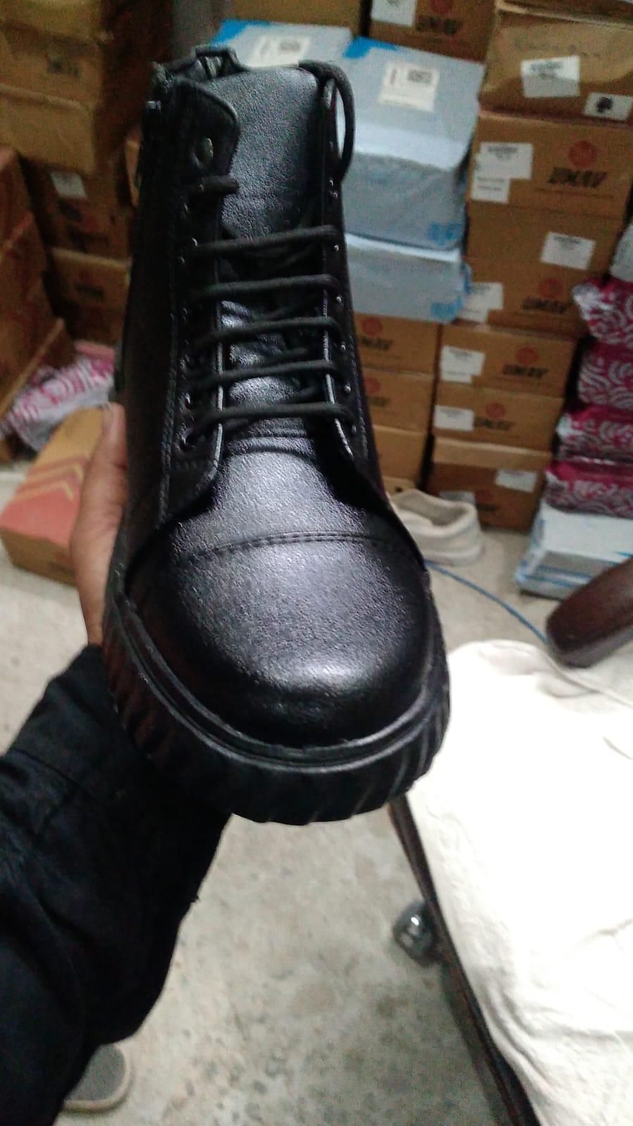 Men's Black Korean Style Boots