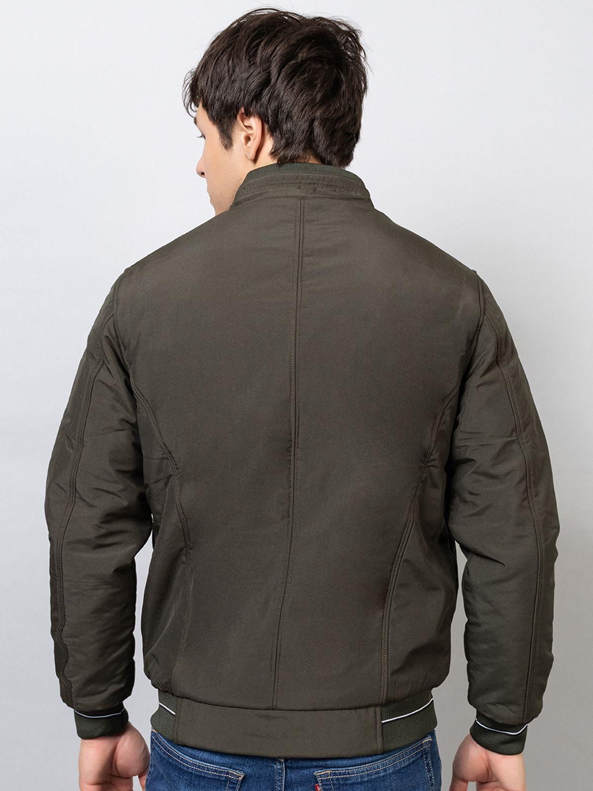Men's Full Sleeve Lightweight Tailored Olive Jacket Success