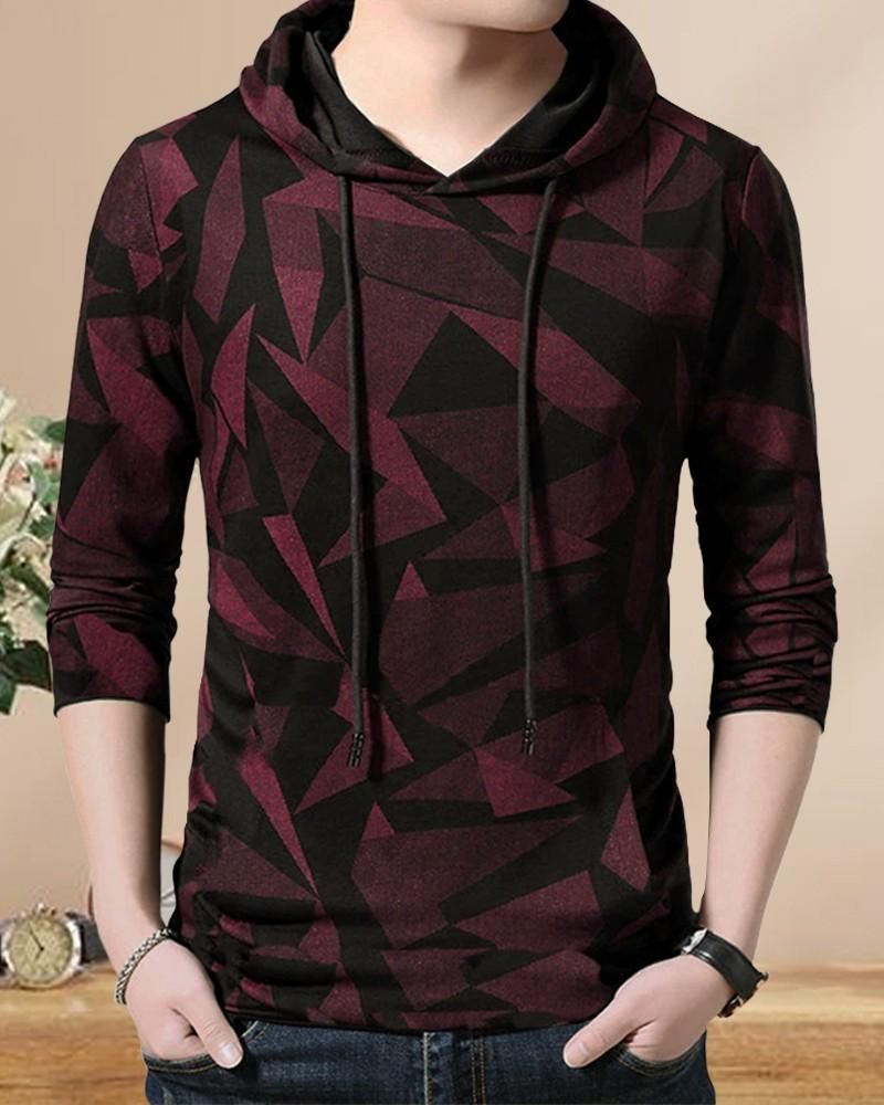 Eyebogler Men Printed Hood Neck T-shirt Success