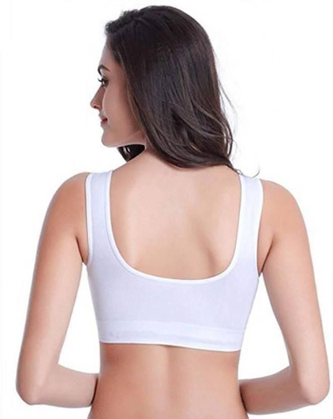 😍Women's Cotton Non-padded Front Closure Multi Color Air Bra[ Buy 1 Get 2 free]😍