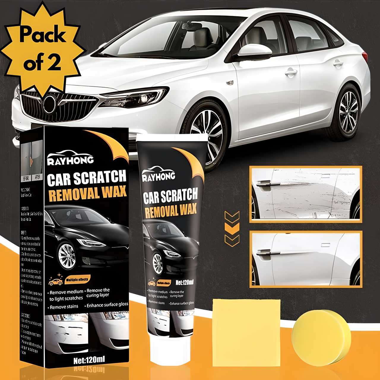 🤩Car Scratch Removal Wax [BUY 1 GET 1 FREE]🤩