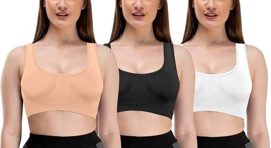 😍Women's Cotton Non-padded Front Closure Multi Color Air Bra[ Buy 1 Get 2 free]😍