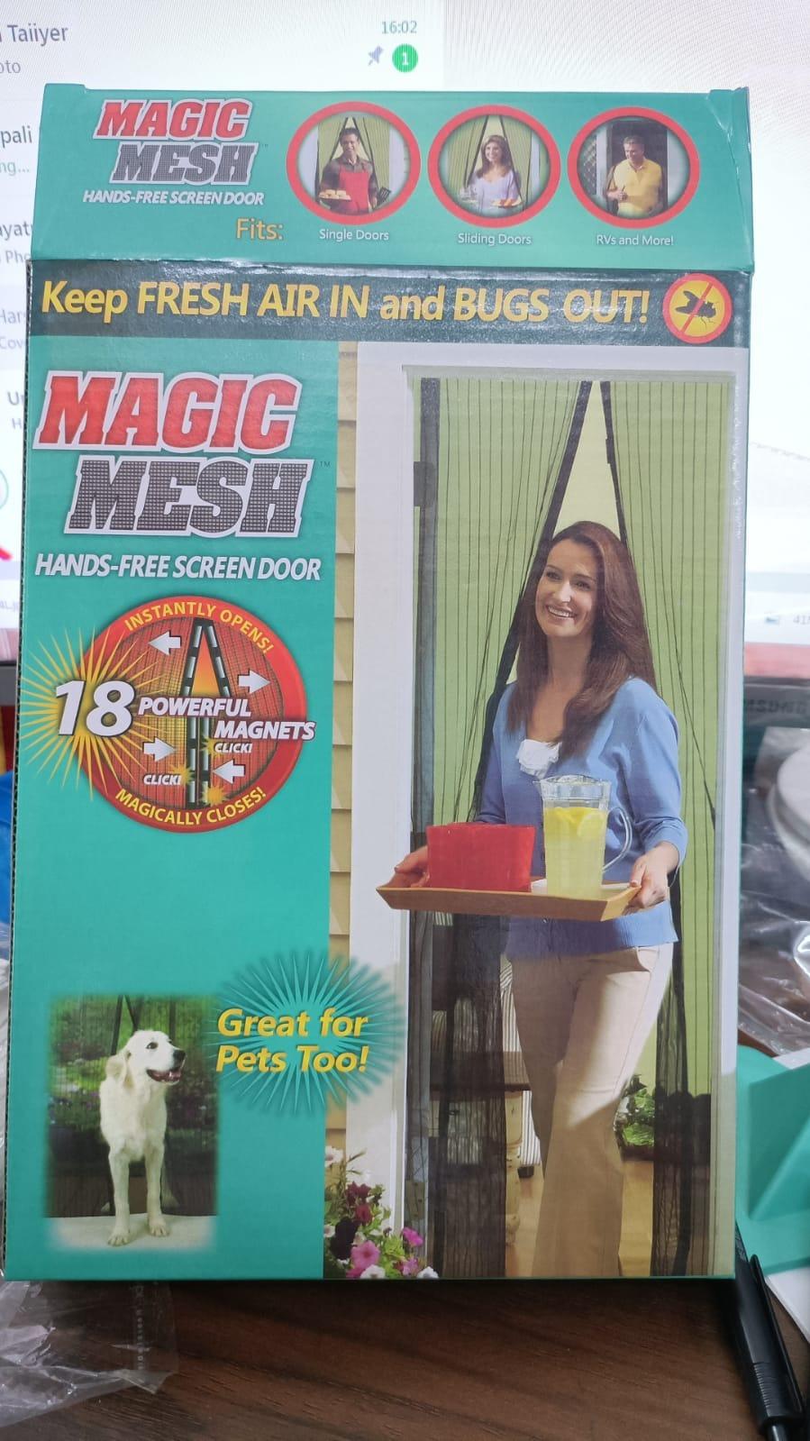Magic Mesh Magnetic Door Curtain(Size: 4 Foot/ 7 Foot)