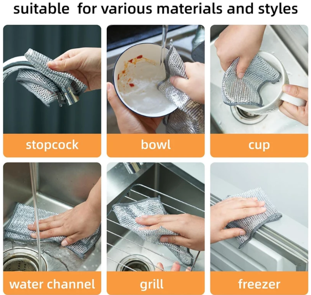 Multipurpose Non-Scratch Wire Dishwashing Cloth