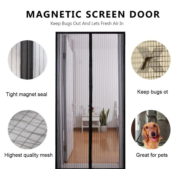 Magic Mesh Magnetic Door Curtain(Size: 4 Foot/ 7 Foot)
