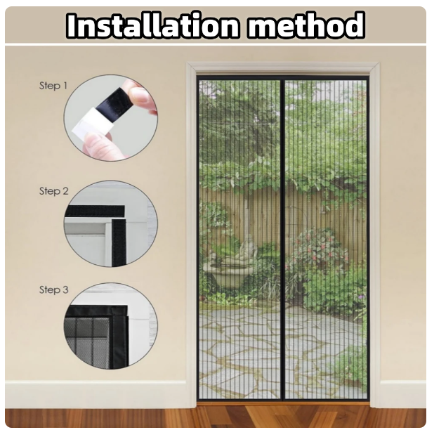 Magic Mesh Magnetic Door Curtain(Size: 4 Foot/ 7 Foot)
