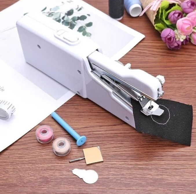 Stitch Handheld Cordless Portable White Sewing Machine
