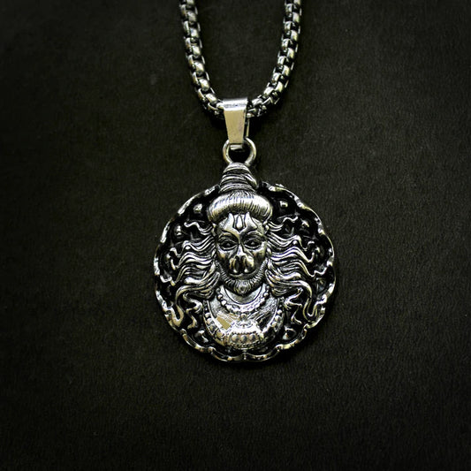 🤩Hanuman Anjani 🙏 Putra Pendant Oxidised Silver Chain🤩