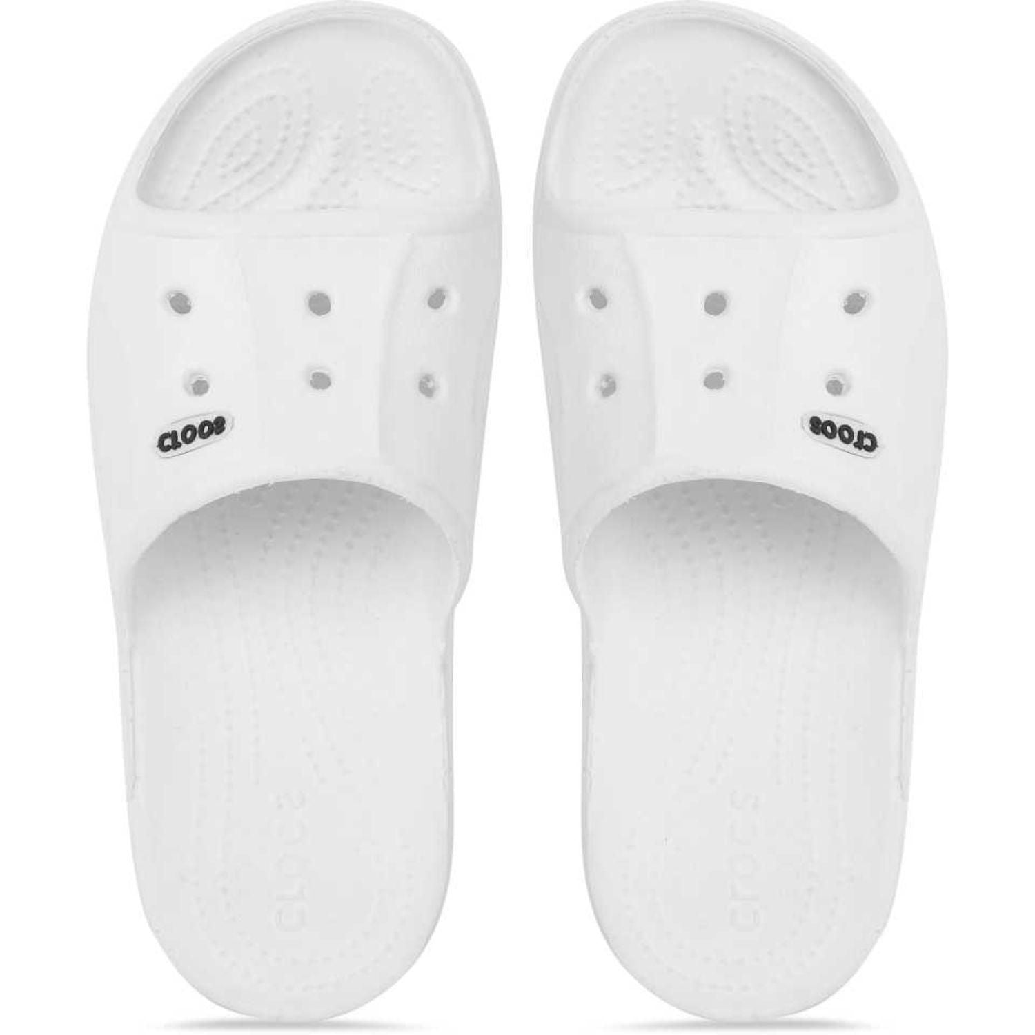 CasualVogue Stylish White Cross Men's Slippers
