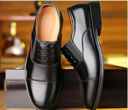 SmartGent Men's Black Formal Shoes