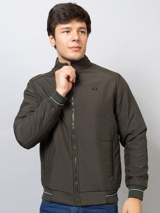 Men's Full Sleeve Lightweight Tailored Olive Jacket Success