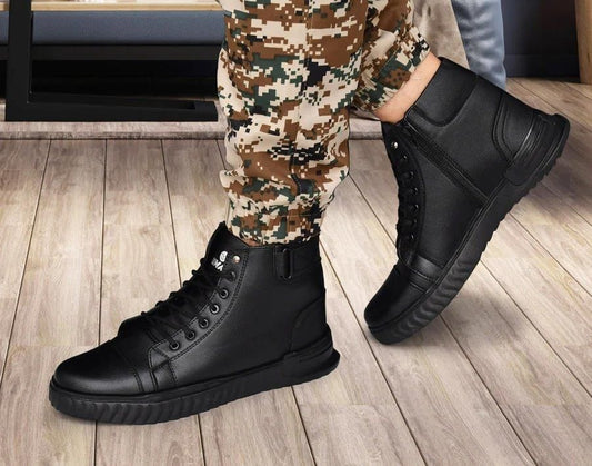 Men's Black Korean Style Boots