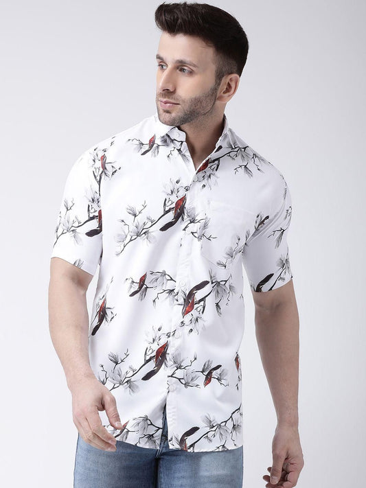 Men's Printed Cotton Half Shirts