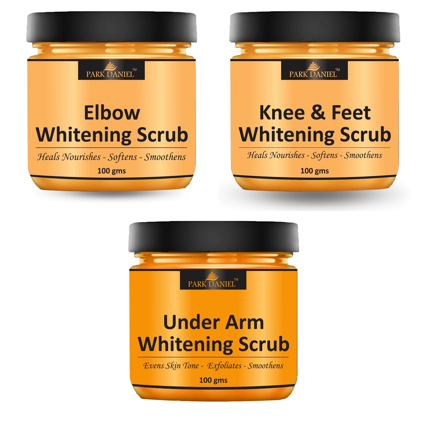 Elbow, Knee Feet and Underarms Whitening Scrub | Body & Facial Cleaning Scrub Combo Pack of 3