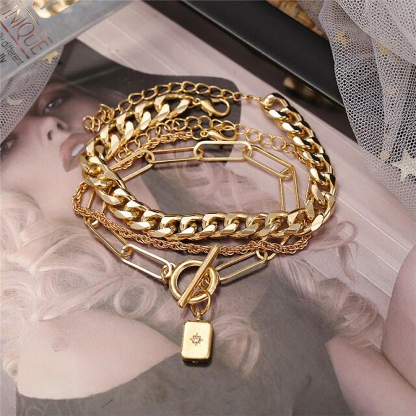 Beautiful American Diamond Bracelets ( Pack of 3) Success