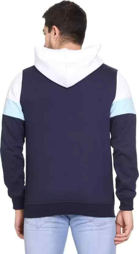 Men Full Sleeve Solid Hooded Sweatshirt Success